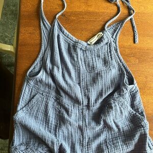 Abercrombie & Fitch Textured Blue Top